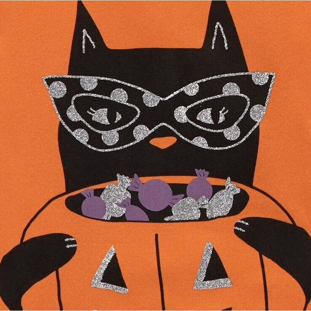 Carters Toddler Girls Halloween 4 Pc Long Sleeve Pajama Set Size 18 Mo Black Cat